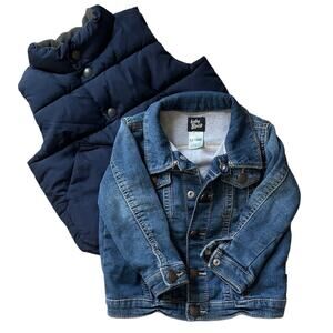 Baby Gap Oshkosh Outerwear Bundle 12-18 Months Denim Jacket Puffer Vest